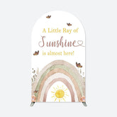 Aperturee - Ray Of Sunshine Rainbow Baby Shower Arch Backdrop